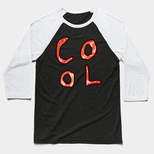 Cool(Red Word Design) Baseball T-Shirt by Usagicollection